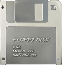 2 Unze Silber Floppy Disk 2024 (Auflage: 499 | Silk Finish)