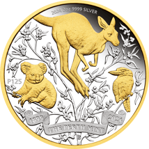 2 Unze Silber 125 Jahre Perth Mint 2024 (Auflage: 2.500 | teilvergoldet | Polierte Platte)