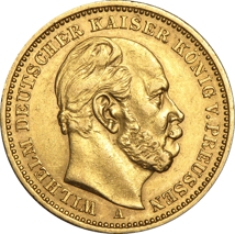 20 Mark Preußen Wilhelm I Goldmünze