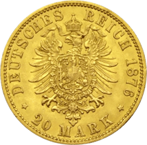 20 Mark Preußen Wilhelm I Goldmünze