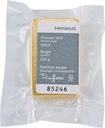 250g Goldbarren Heraeus