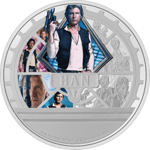 3 Unze Silber Star Wars Han Solo 2023 PP (Auflage: 999 | Polierte Platte | Niue)