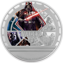 3 Unze Silber Star Wars Darth Vader 2023 PP (Auflage: 999 | Polierte Platte | coloriert)