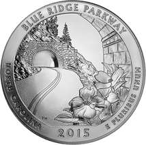 5 Unze Silber ATB Blue Ridge National Parkway 2015