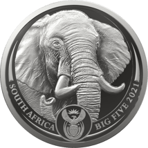 1kg Silber Big Five II Elefant 2021 (Auflage: 100)