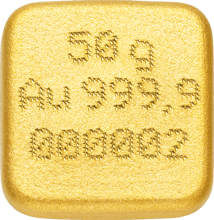 50g Goldbarren C.Hafner (gegossen)