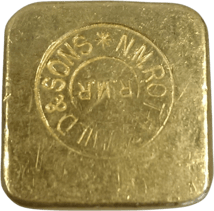 50g Goldbarren Rothschild (kleiner Prägestempel auf Rundseite)