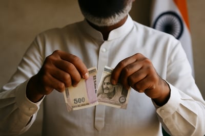Bargeld-Abschaffung in Indien über Nacht - so schnell kann es gehen !