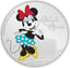 1 Unze Silber Minnie Mouse Mickey & Friends Walt Disney 2023 (Auflage: 5.000 | coloriert | Polierte Platte)