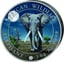 1 kg Silber Somalia Elefant Giant Moon 2025 (Auflage: 100)