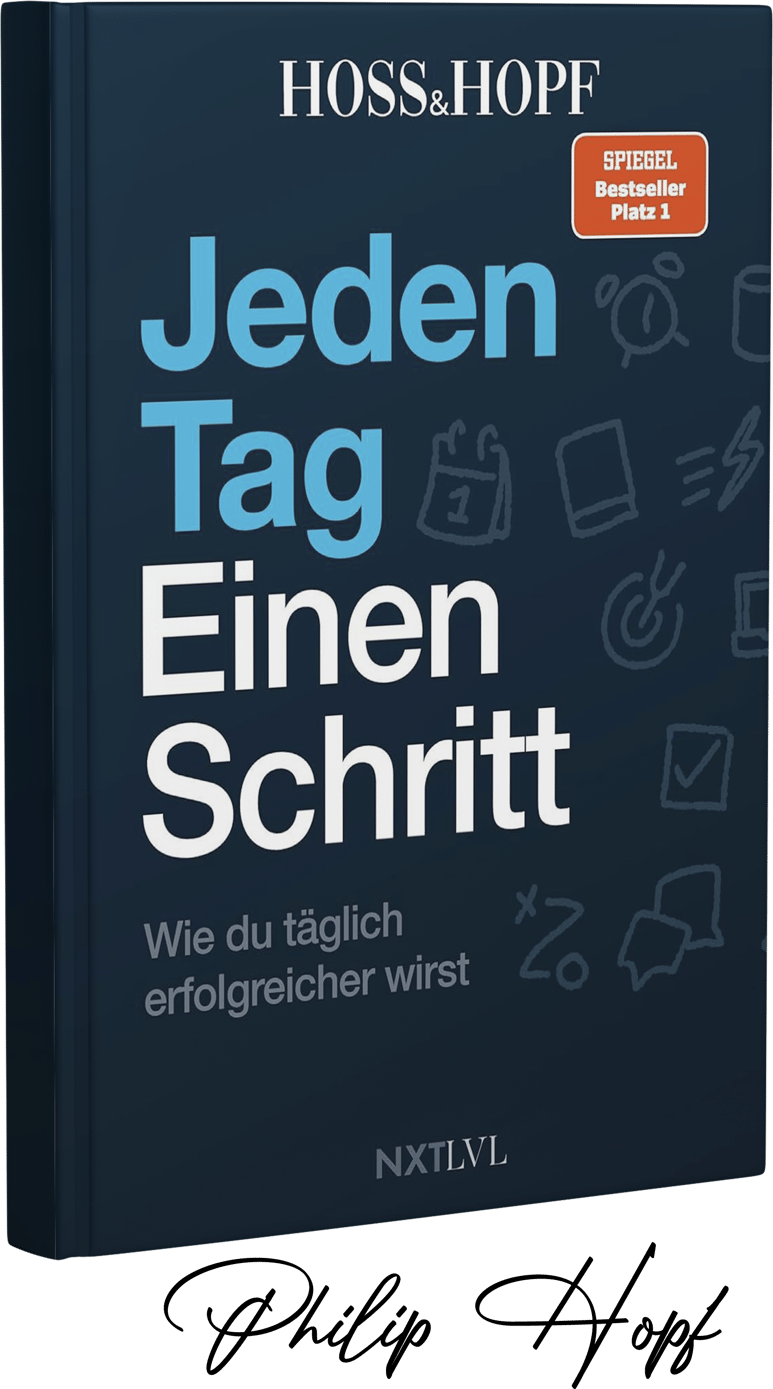 Handsigniertes Buch von Philip Hopf: Jeden Tag Einen Schritt